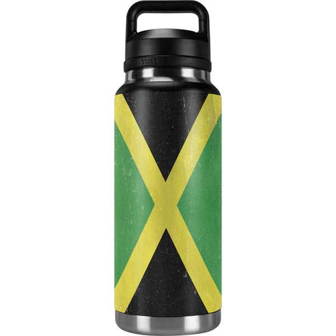 Jamaica Flag Distressed YETI Rambler 36oz Bottle Skin